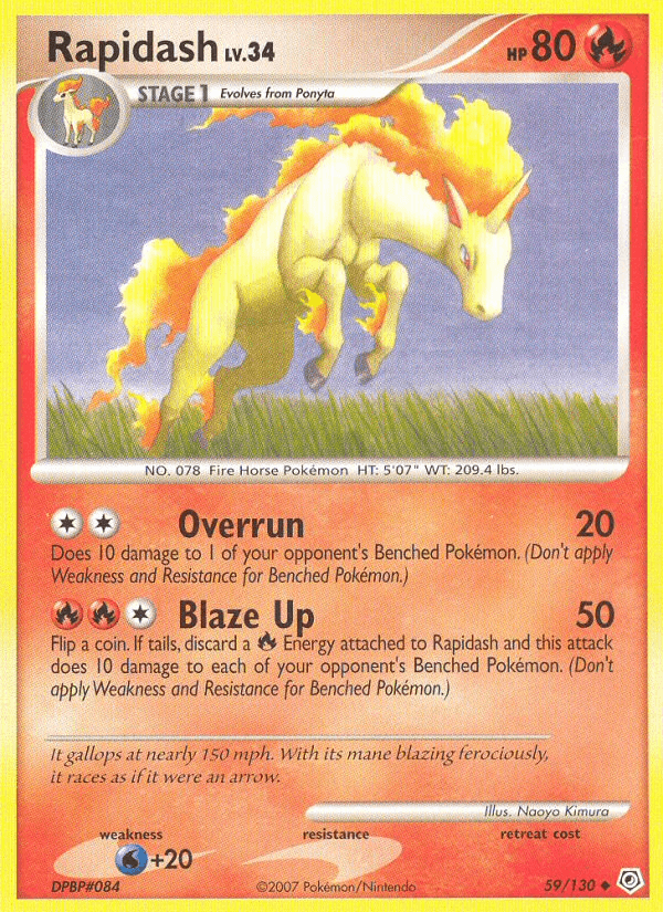 Rapidash Pokémon card