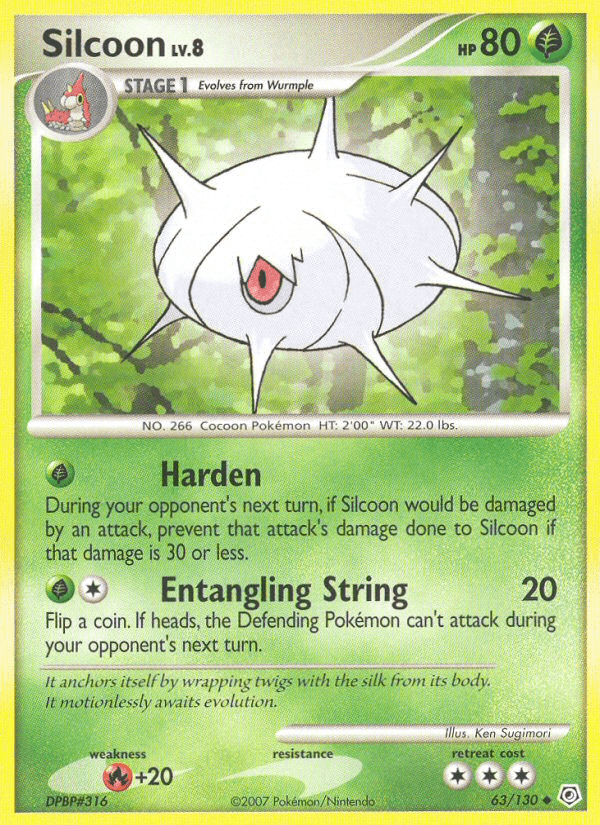 Silcoon Pokémon card