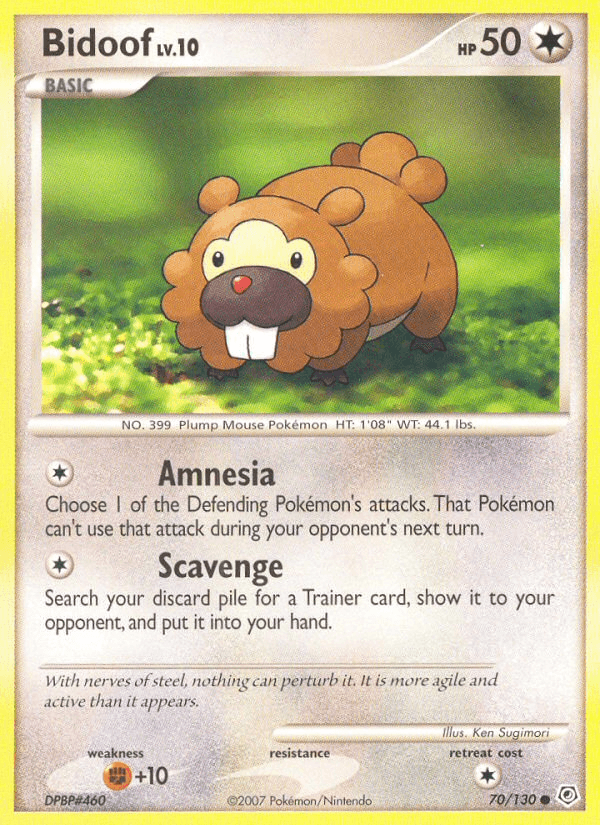 Bidoof Pokémon card