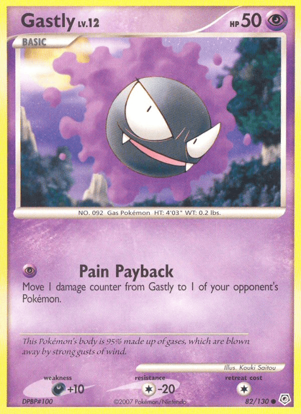 Gastly Pokémon card