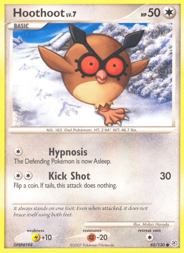 Hoothoot Pokémon card
