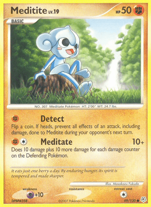 Meditite Pokémon card