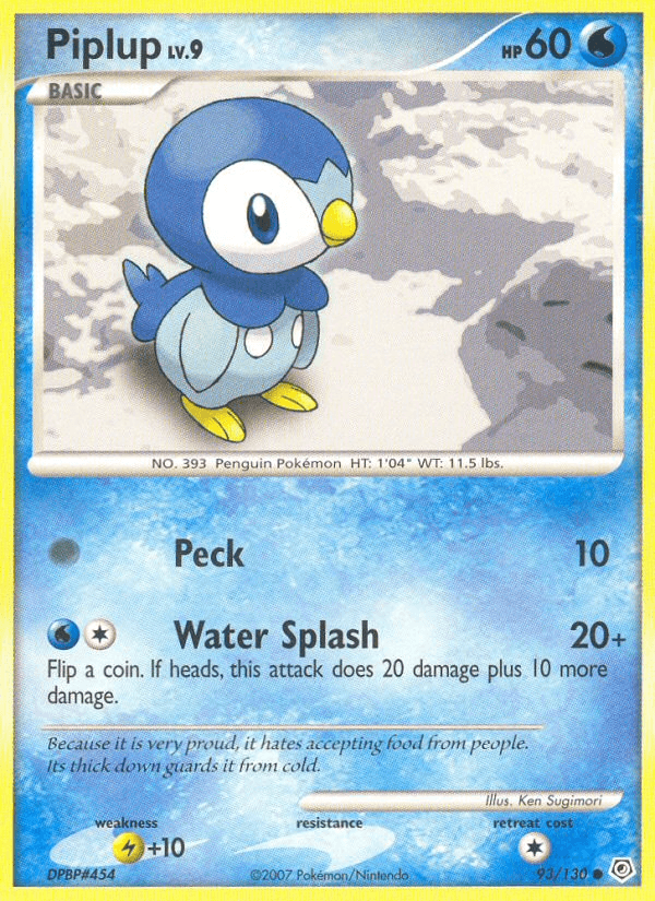Piplup Pokémon card