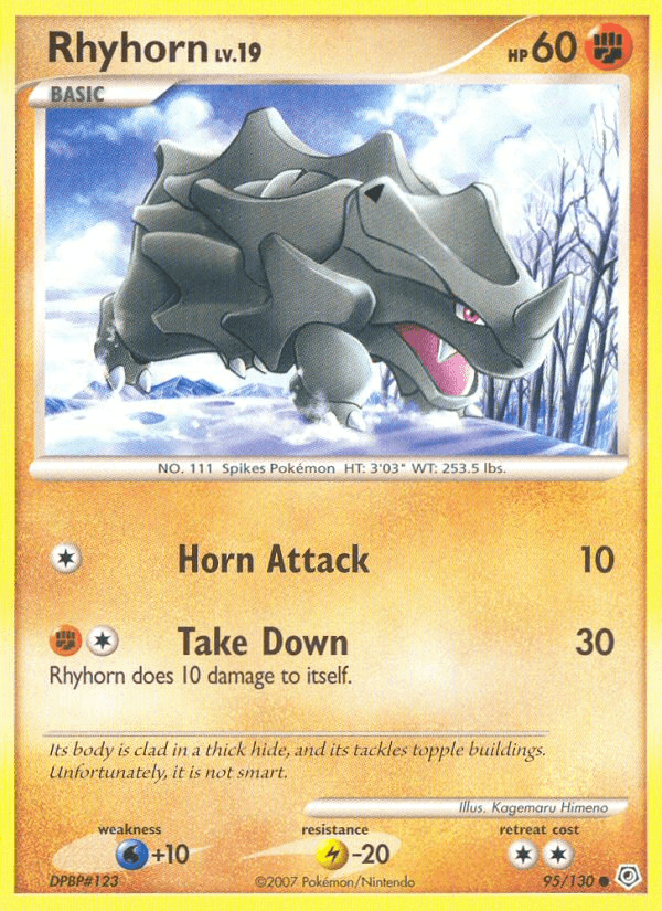 Rhyhorn Pokémon card