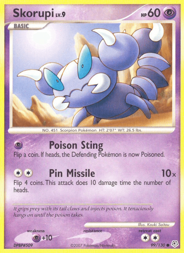Skorupi Pokémon card