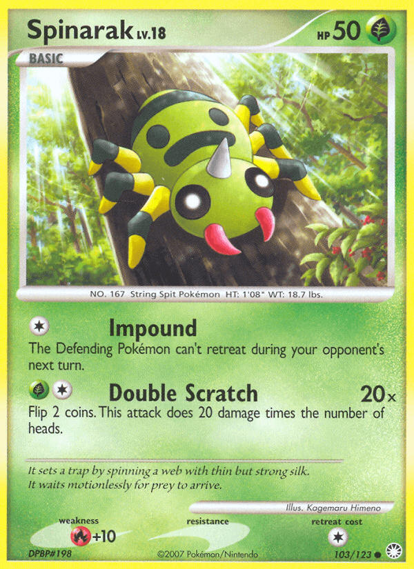Spinarak Pokémon card