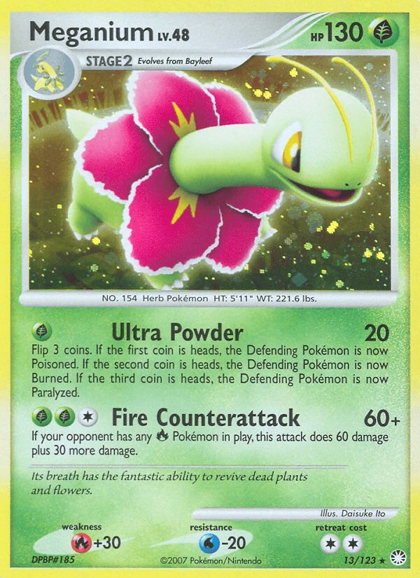 Meganium Pokémon card