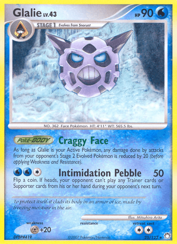 Glalie Pokémon card