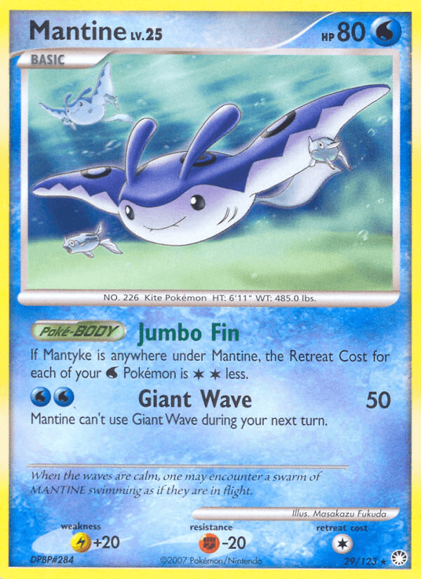 Mantine Pokémon card