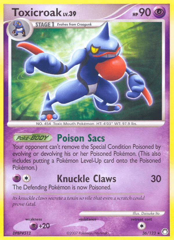 Toxicroak Pokémon card