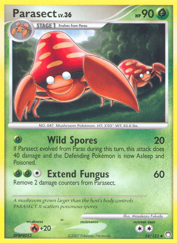 Parasect Pokémon card