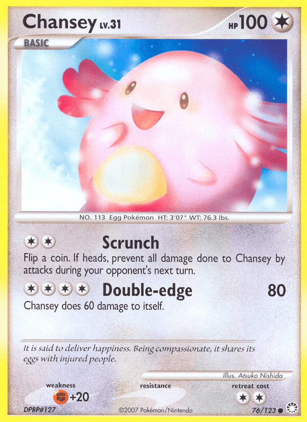 Chansey Pokémon card