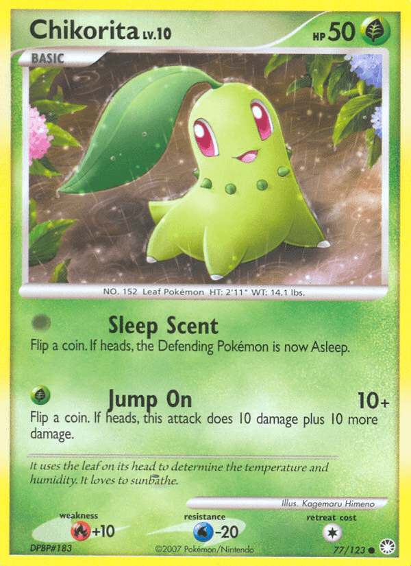 Chikorita Pokémon card