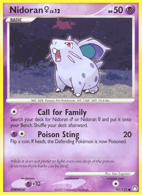 Nidoran ♀ Pokémon card