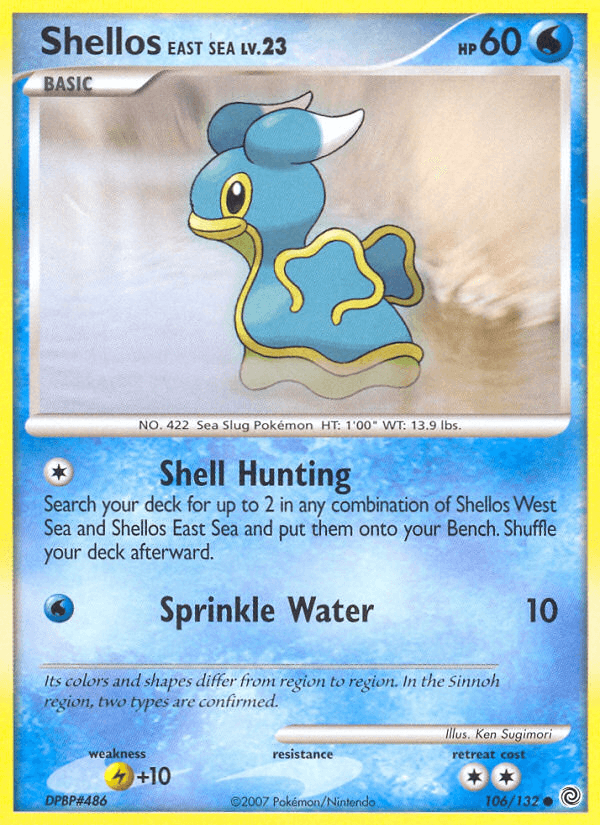 Shellos East Sea Pokémon card