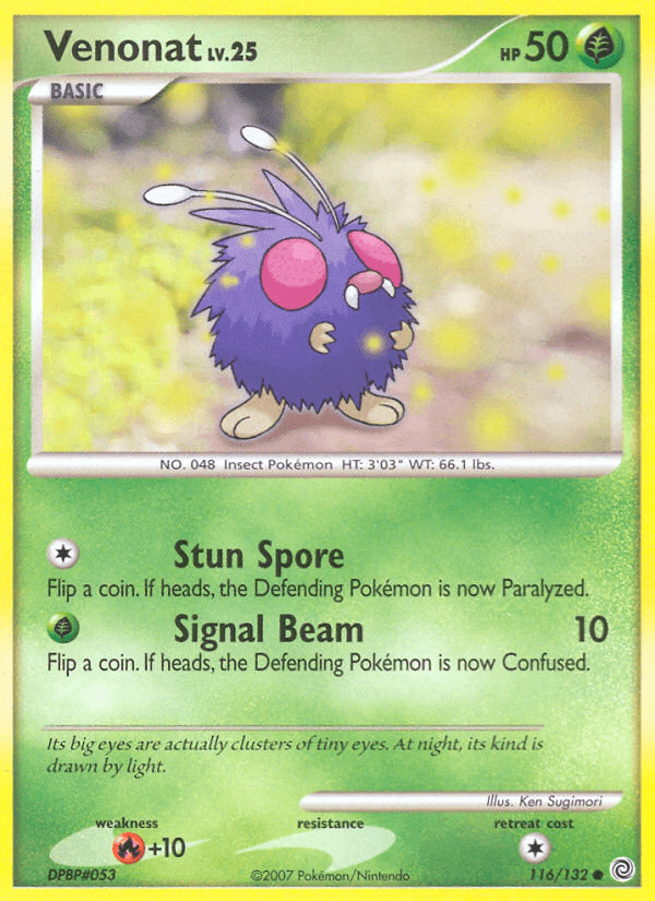 Venonat Pokémon card