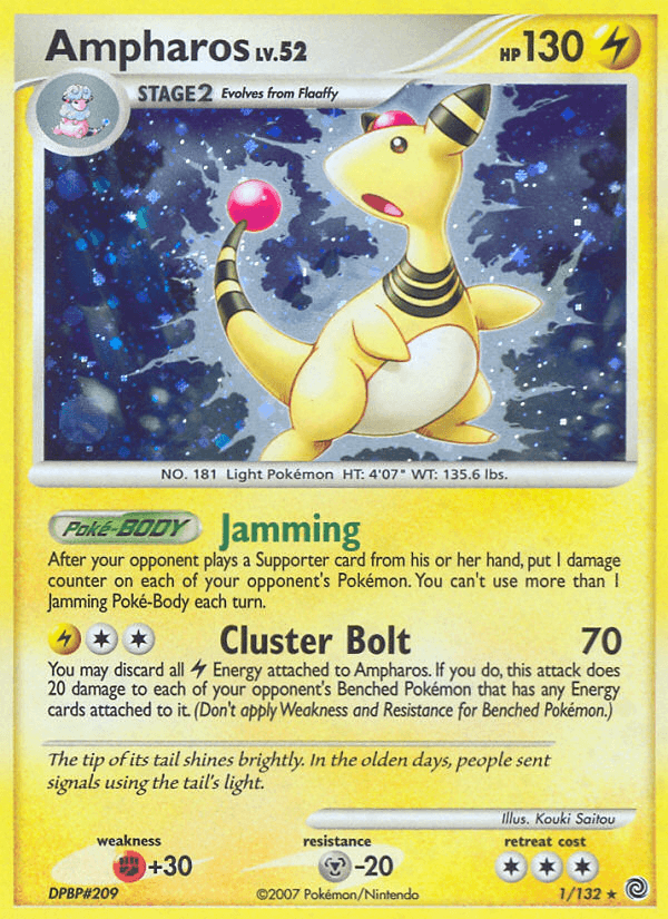 Ampharos Pokémon card