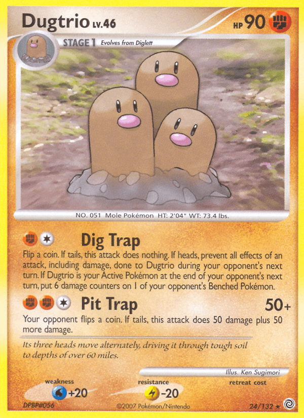 Dugtrio Pokémon card