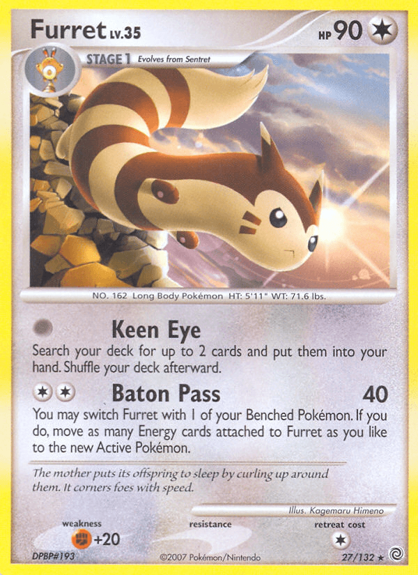 Furret Pokémon card