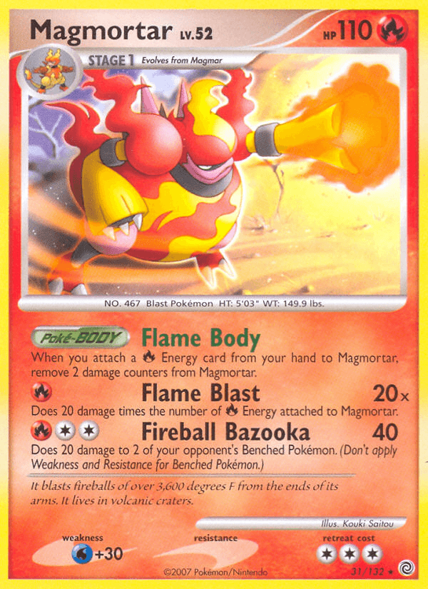 Magmortar Pokémon card