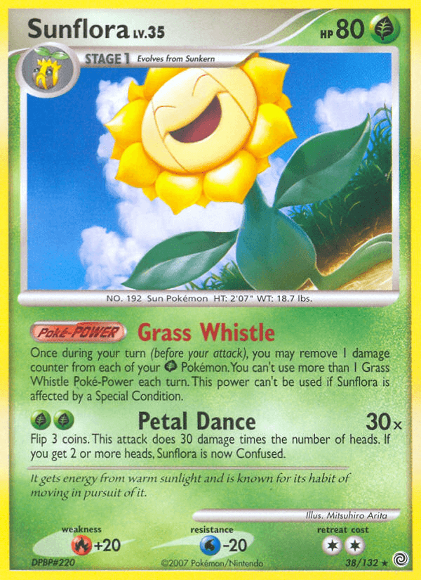 Sunflora Pokémon card