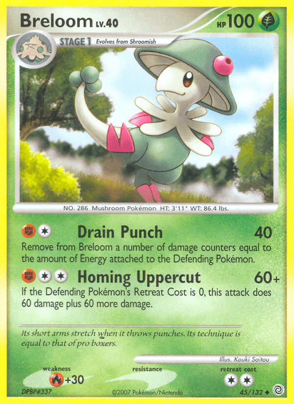 Breloom Pokémon card