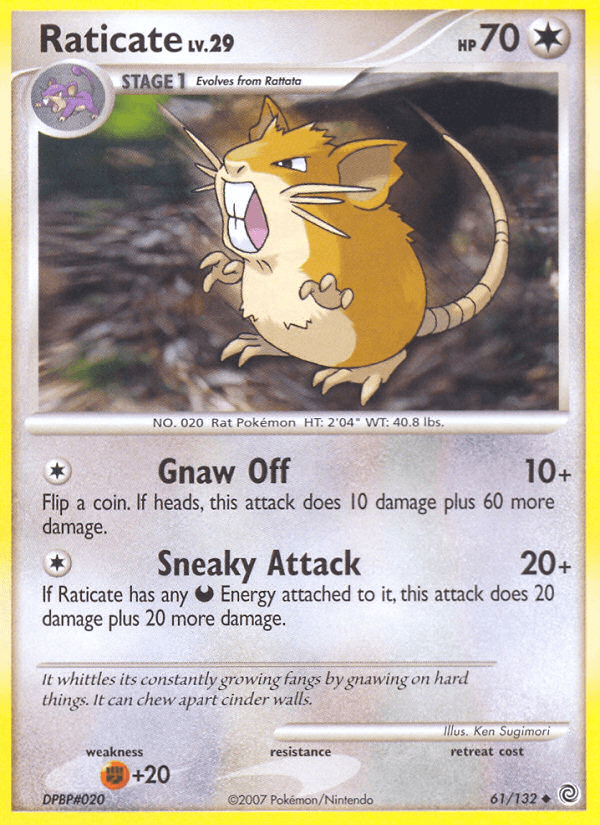 Raticate Pokémon card