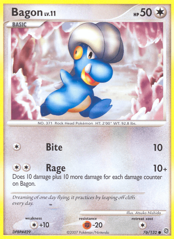 Bagon Pokémon card