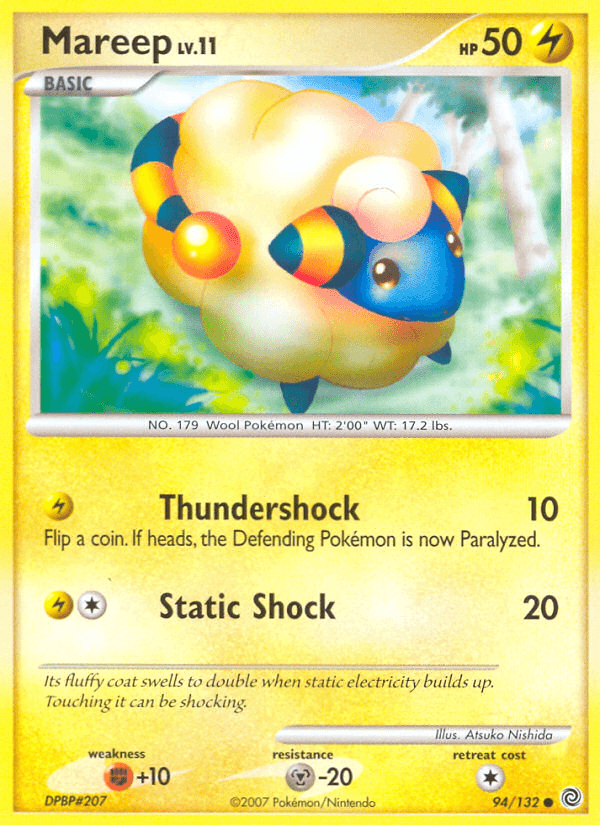 Mareep Pokémon card