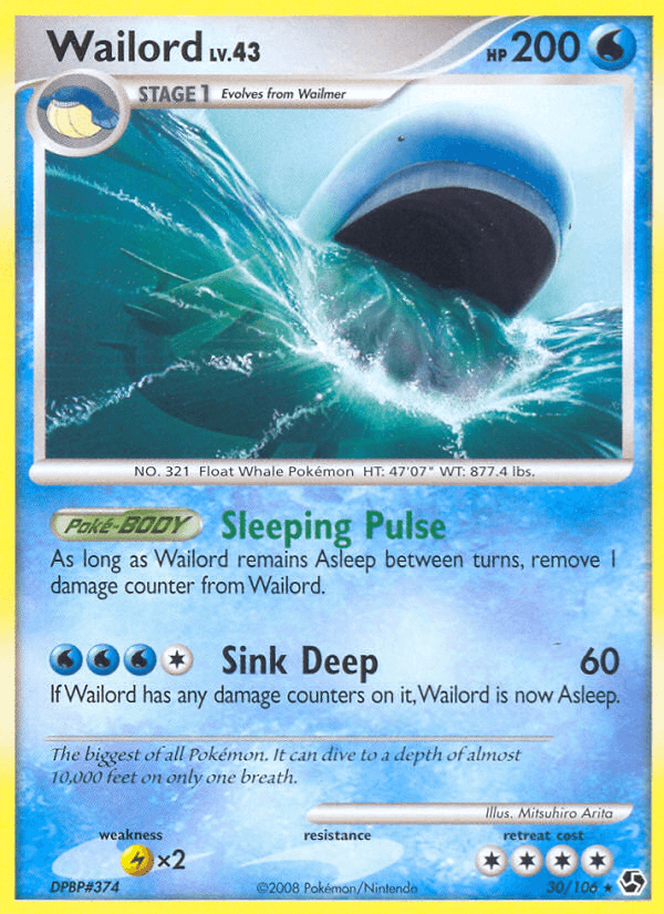 Wailord Pokémon card