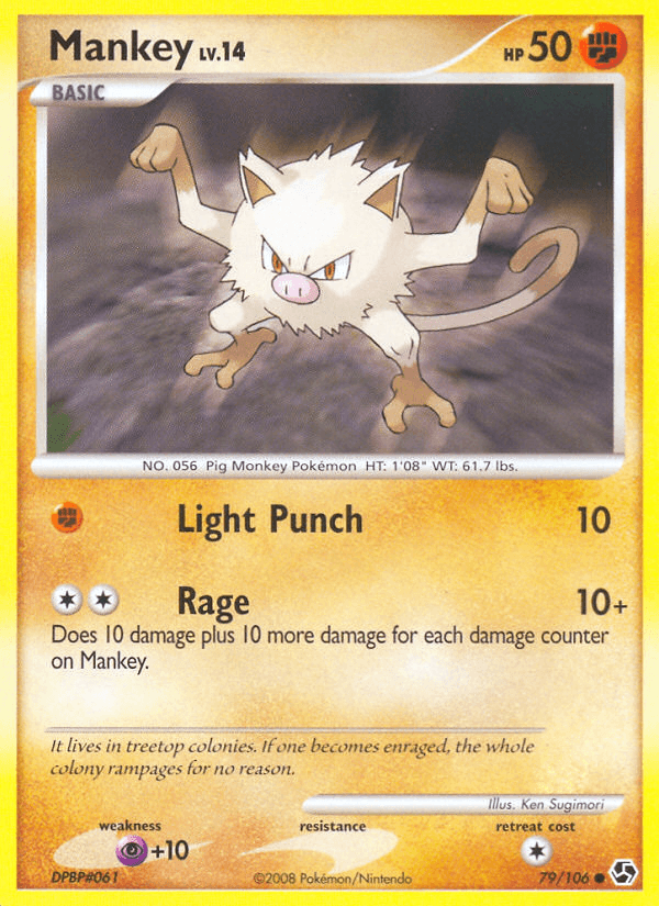 Mankey Pokémon card