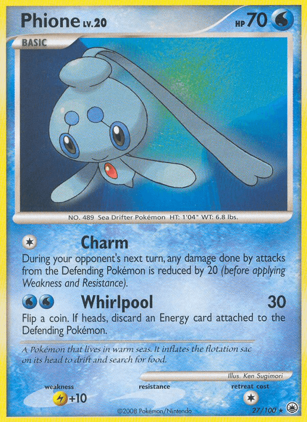 Phione Pokémon card