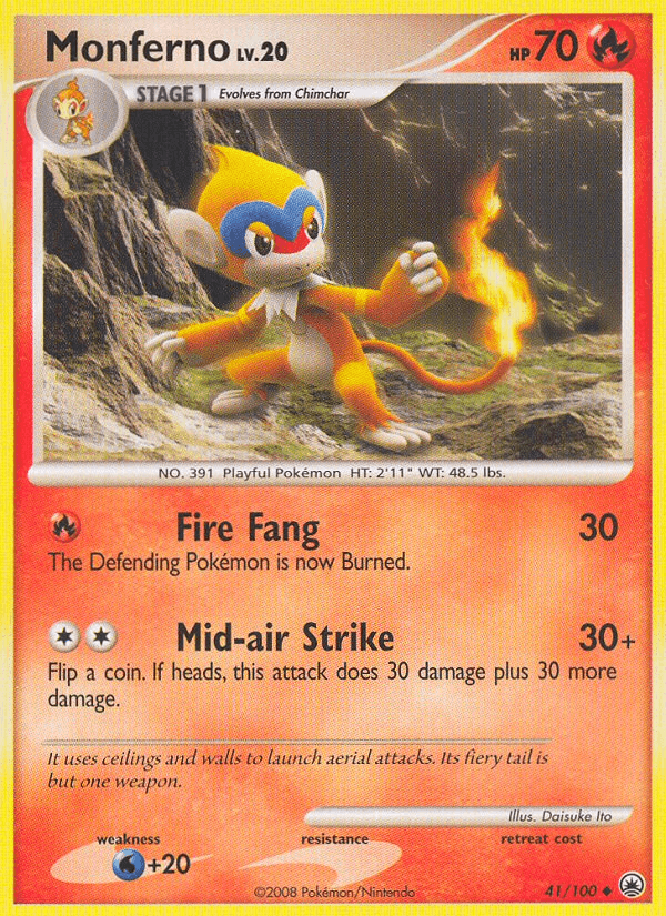 Monferno Pokémon card