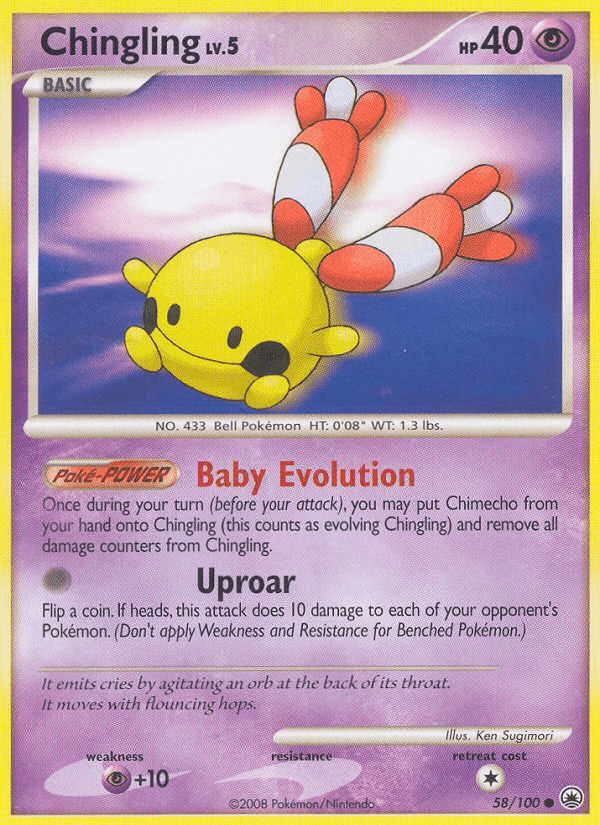 Chingling Pokémon card
