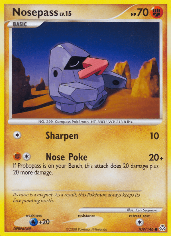 Nosepass Pokémon card