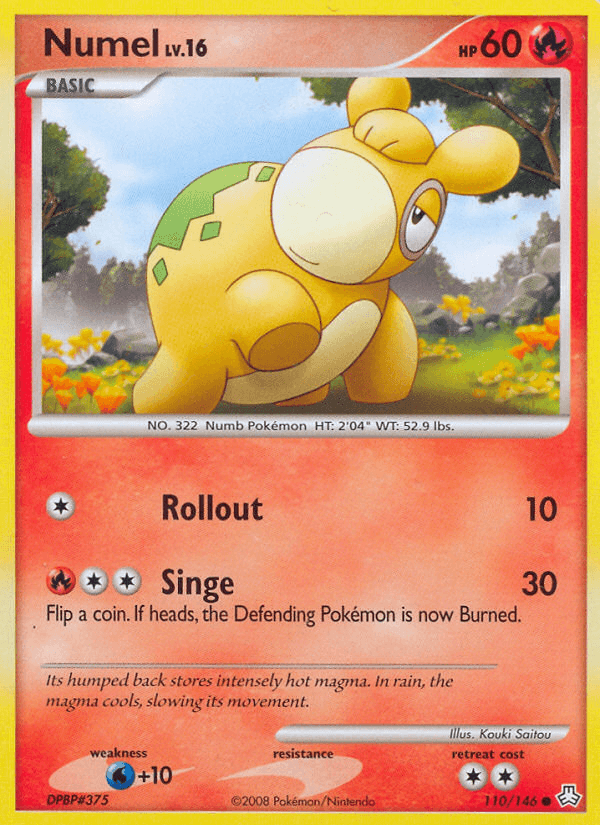 Numel Pokémon card