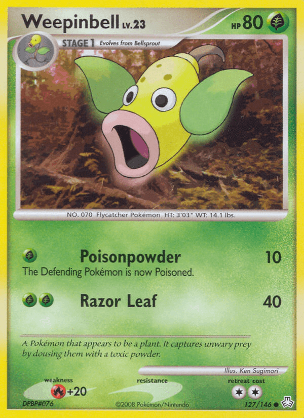 Weepinbell Pokémon card