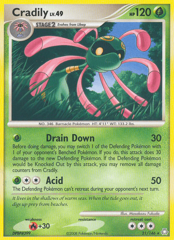 Cradily Pokémon card