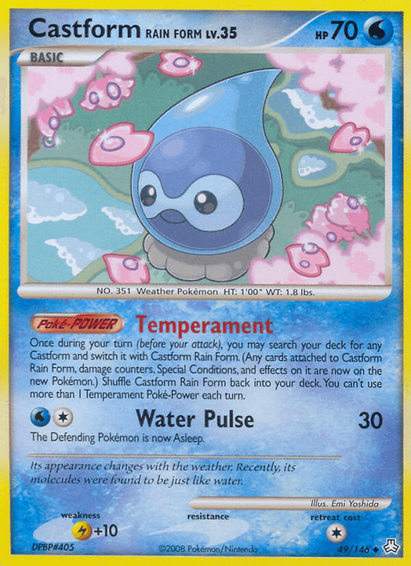 Castform Rain Form Pokémon card