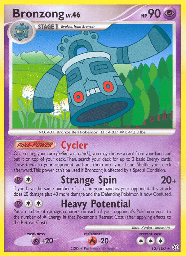 Bronzong Pokémon card