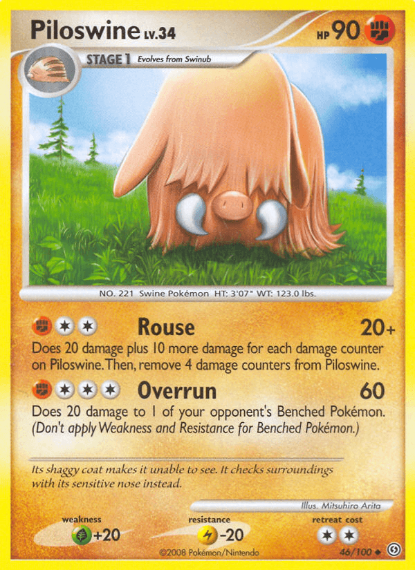 Piloswine Pokémon card