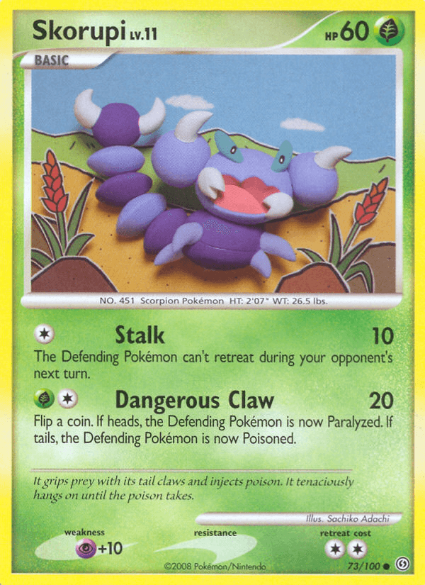 Skorupi Pokémon card