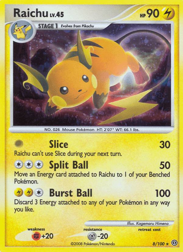 Raichu Pokémon card