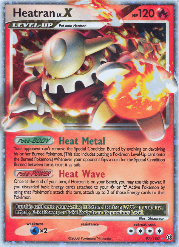 Heatran LV.X Pokémon card