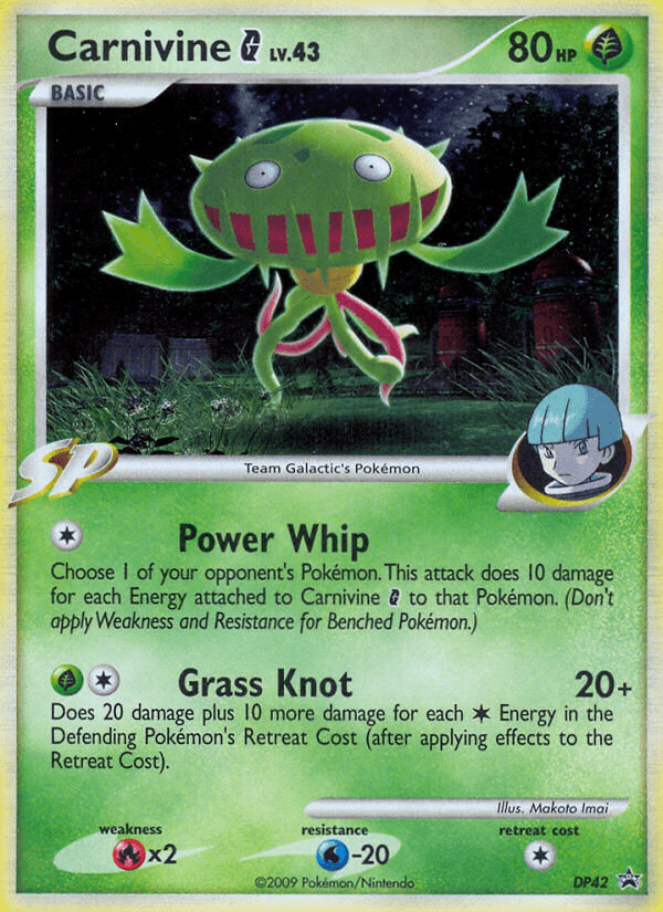 Carnivine G Pokémon card