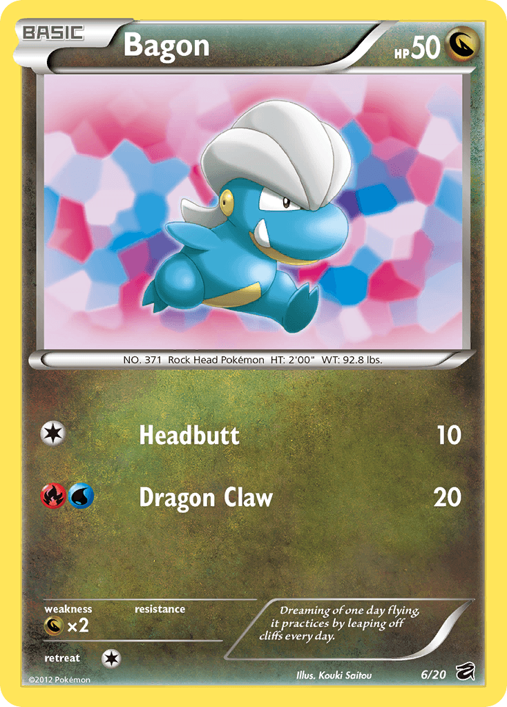 Bagon Pokémon card