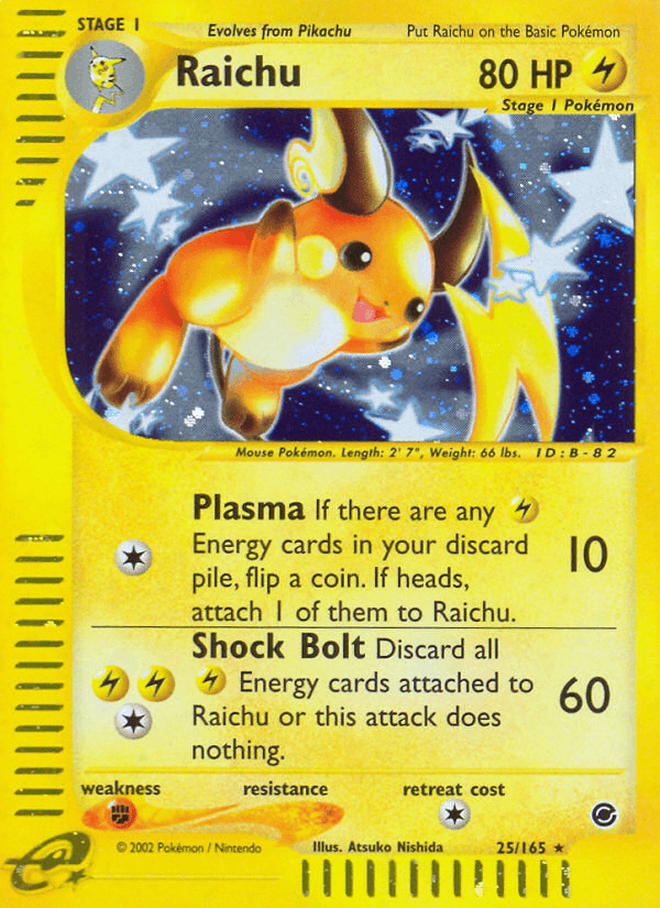 Raichu Pokémon card