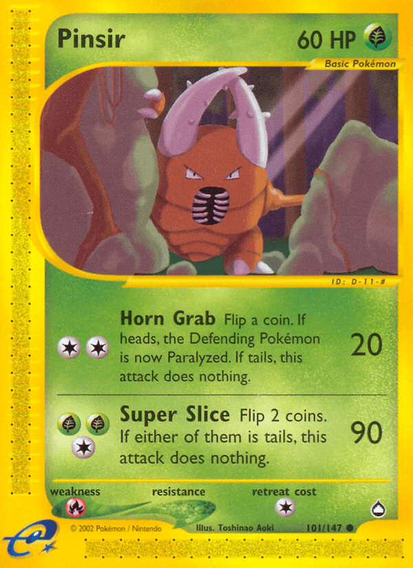 Pinsir Pokémon card