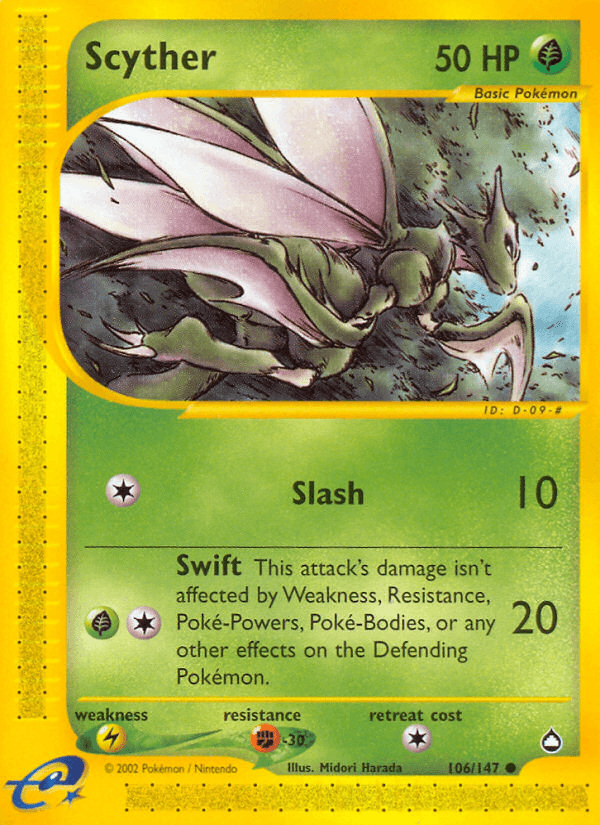 Scyther Pokémon card