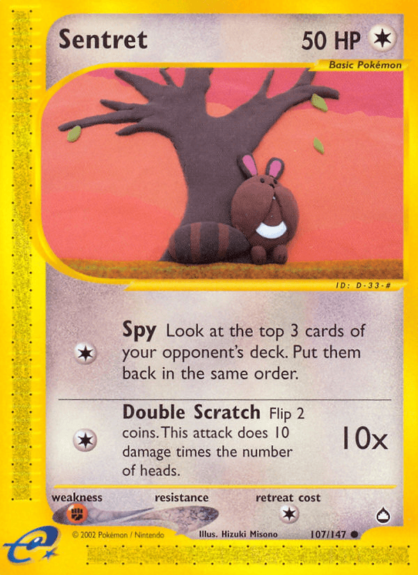 Sentret Pokémon card